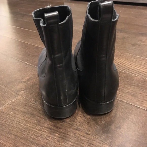 L.K. Bennett Black Leather Chelsea Ankle Boots - Picture 3 of 4